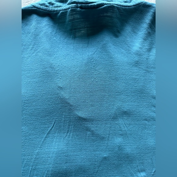 Teal long sleeve tshirt with rouched detailing - Picture 3 of 7